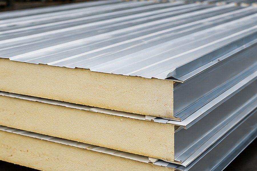 Composite insulated roof and wall panels
