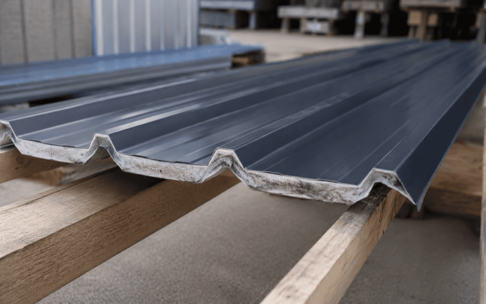 Anti-condensation fleece backing bonded beneath a metal roofing sheet